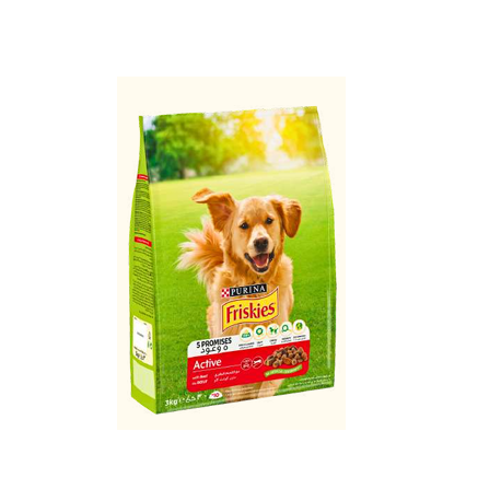 FRISKIES CHIENS ACTIVE BOEUF 3KG