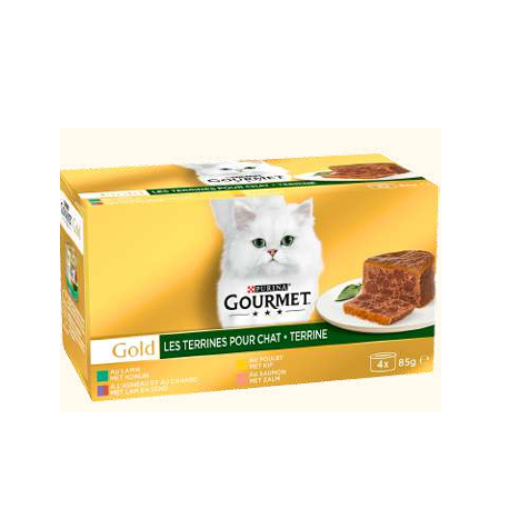 GOURMET GOLD TERRINES 4X85GR